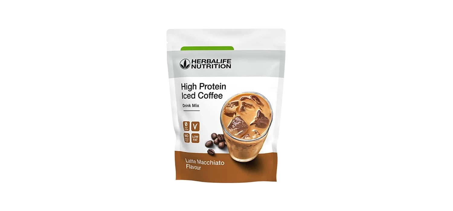 High Protein Iced Coffee Latte Macchiato — Herbalife Proteïne